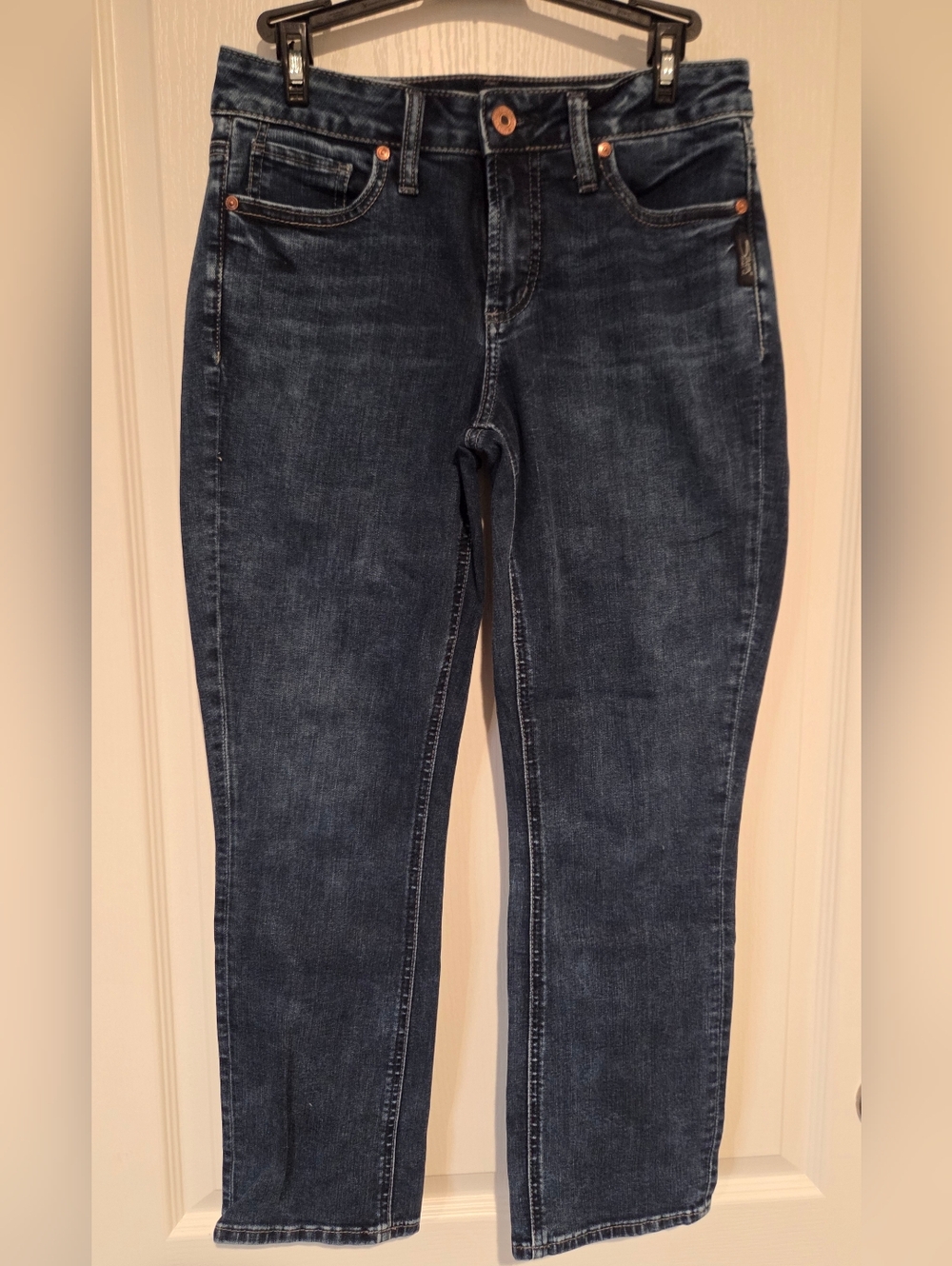 Silver Jeans Dark Blue Suki Capri